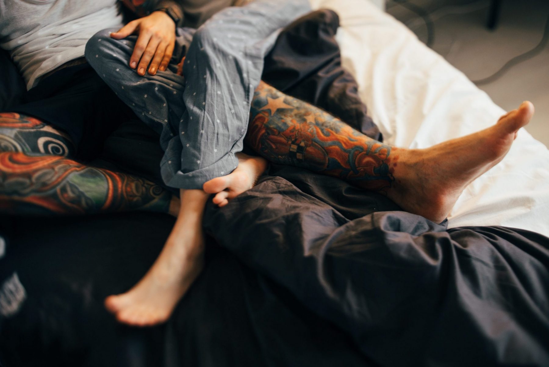 Couple feet lounging Couple feet lounging